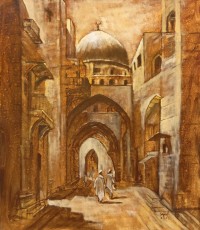 Sajjad Ahmed, 24 x 30 inch, Oil On Canvas, Cityscape Painting, AC-SJJ-004 Sajjad Ahmed, 24 x 30 inch, Oil On Canvas, Cityscape Painting, AC-SJJ-004